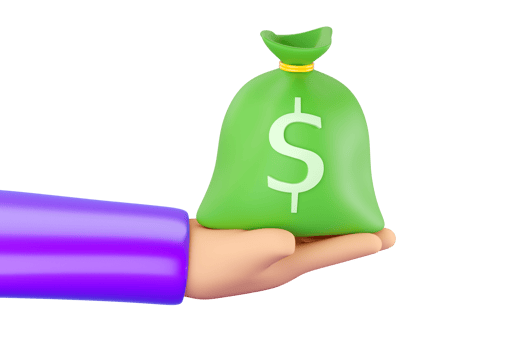 3d human hand holding green plastic Money Bag with dollar sign. Business, saving, money, banking, finance investment and services concept. Realistic 3d isolated high quality render png