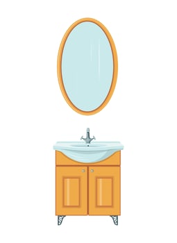 Vector illustrator of sink cabinet