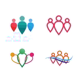 Abstract people logo design.fun people,healthy people,sport,community people symbol vector illustration