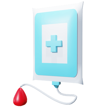 3D Render Blood Bag png
