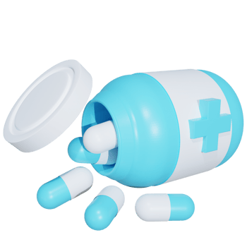 3D Render Medicine Jar png