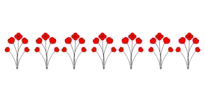 Vector illustration of a bright poppy flower. Anzac memorial day symbol
