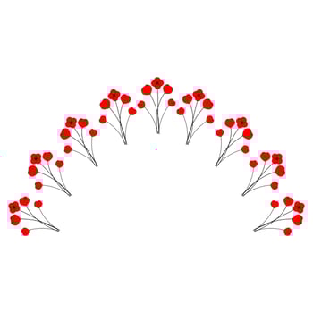 Vector illustration of a bright poppy flower. Anzac memorial day symbol
