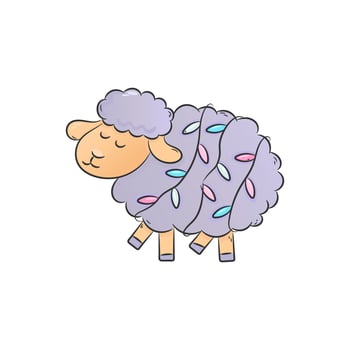 new year's lamb vector