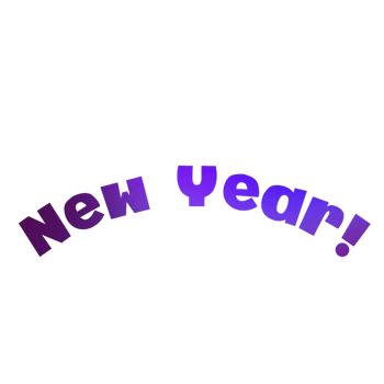 New year lettering, quote. Purple, violet gradient texture. png