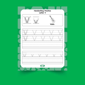 Alphabet tracing worksheet with letter and vocabulary vector