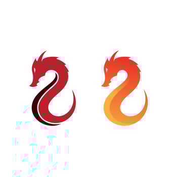 Dragon vector icon illustration
