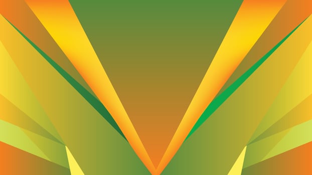 Business presentation yellow green abstract modern background with geometric shapes vector