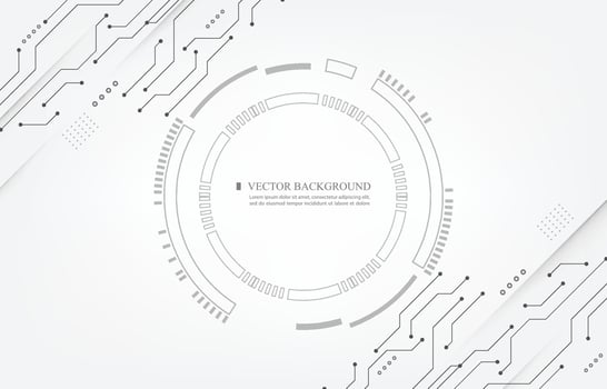 Technology computer system.abstract cyber display.vector white background vector
