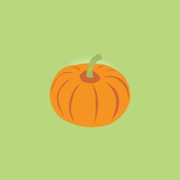 pumkin cartoon simple isolated flat illustration vector