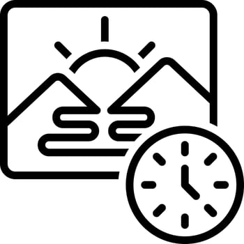 line icon for morning vector