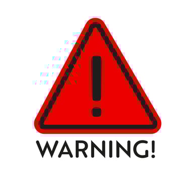 Warning sign. sticker vector