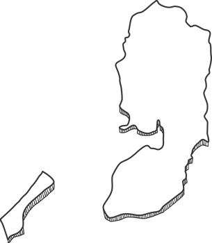 Hand Drawn of State of Palestine 3D Map png
