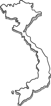 Hand Drawn of Vietnam 3D Map png