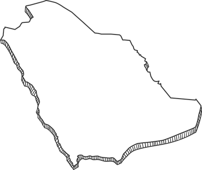 Hand Drawn of Saudi Arabia 3D Map png