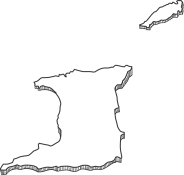 Hand Drawn of Trinidad and Tobago 3D Map png