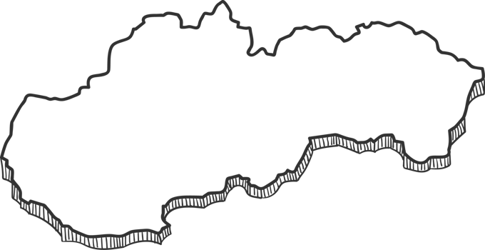 Hand Drawn of Slovakia 3D Map png