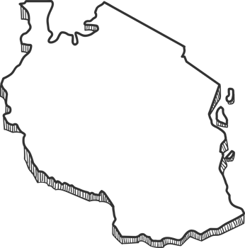Hand Drawn of Tanzania 3D Map png