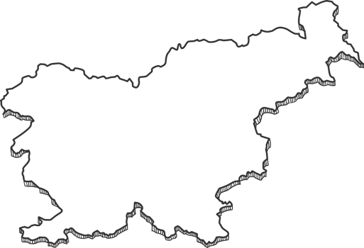 Hand Drawn of Slovenia 3D Map png