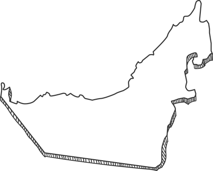 Hand Drawn of United Arab Emirates 3D Map png