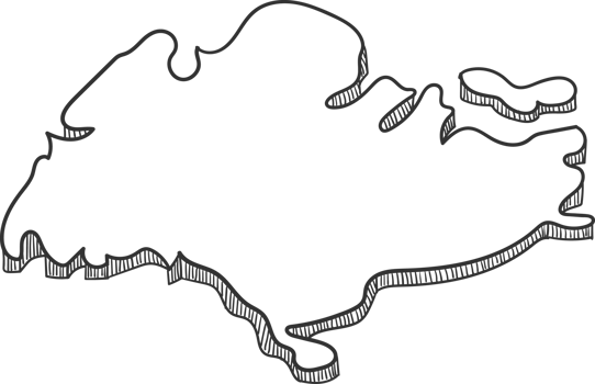 Hand Drawn of Singapore 3D Map png