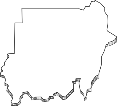 Hand Drawn of Sudan 3D Map png