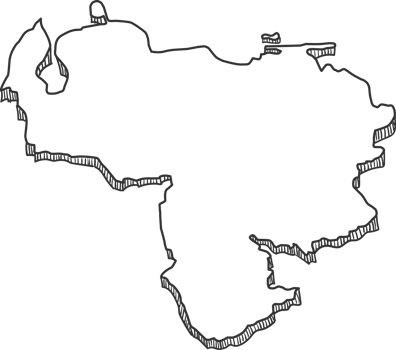 Hand Drawn of Venezuela 3D Map png