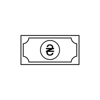 Ukraine Currency Icon Symbol, Ukrainian Hryvnia, UAH Sign. Vector Illustration