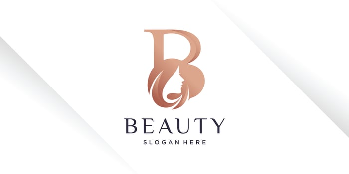 Letter B logo design for beauty with creative style vector
