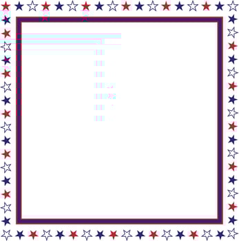 blue and red frame with a usa flag pattern vector