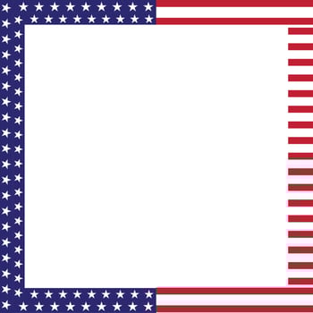 Patriotic border divider american usa flag vector