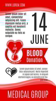 Vector poster for World Donor Day blood donation