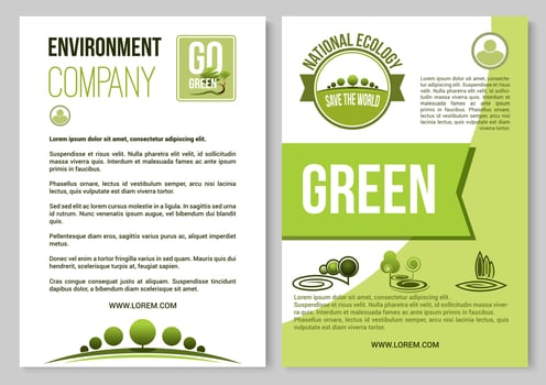 Vector poster for nature environment ecology