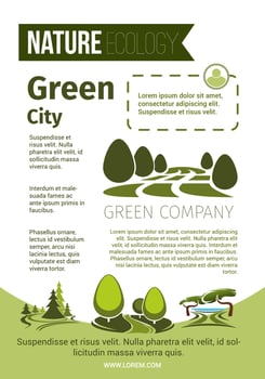 Green nature and eco environment poster vector