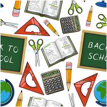 Back to School vector seamless pattern
