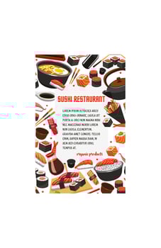 Vector sushi restaurant Japanese food poster