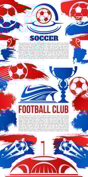 Vector banner for football college league club