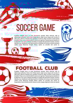 Vector banner for football college league game