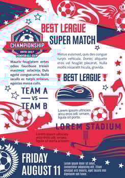 Vector poster for football or soccer match