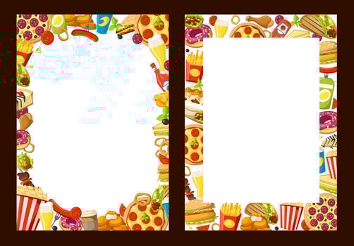 Vector fast food menu templates