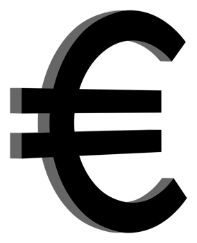 Euro Icon Symbol for Pictogram or Graphic Design Element. Base on Vector Illustration. Format PNG