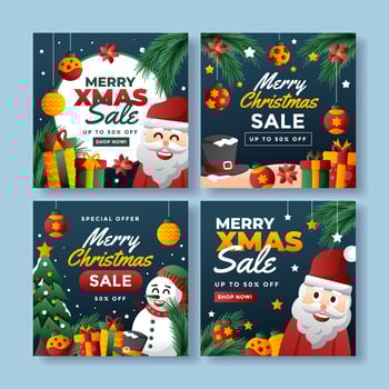 Christmas Sale Social Media Post vector