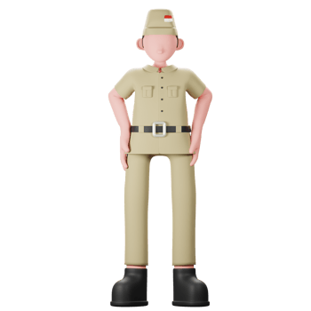veteran character confident png