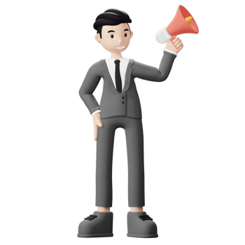 Business Man With Megaphone png