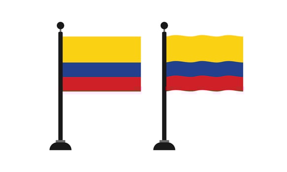 Columbia flag vector illustration design
