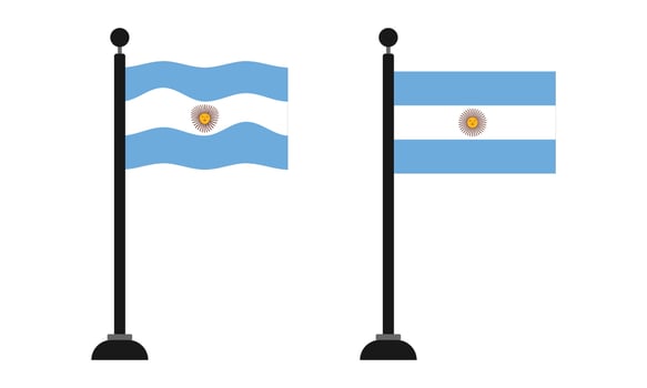 vector illustration of a argentina flag independence day