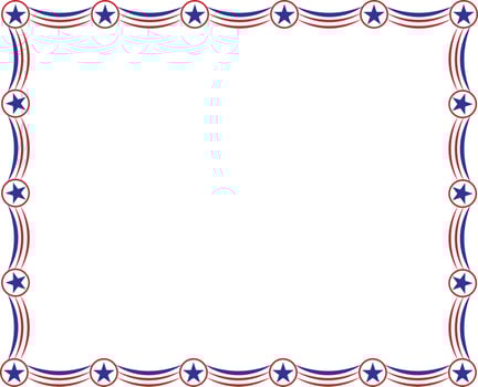 vector frame for text Patriotic garlands border