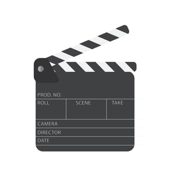 movie clapper board vector