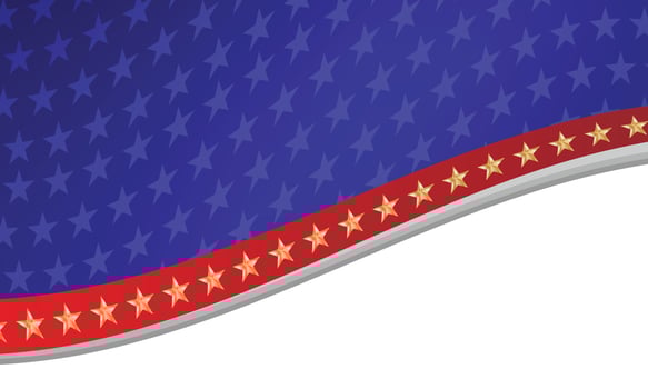 blue and red frame with a usa flag pattern vector
