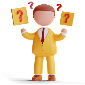 3d businessman gold question mark png